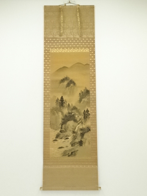 JAPANESE HANGING SCROLL / HAND PAINTED / LANDSCAPE